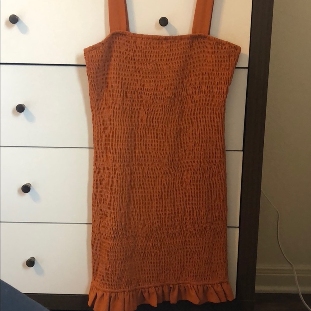 Orange Smocked Dress